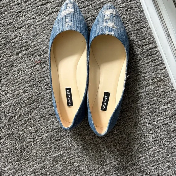Nine West Medium Blue Denim Flats - Picture 5 of 5
